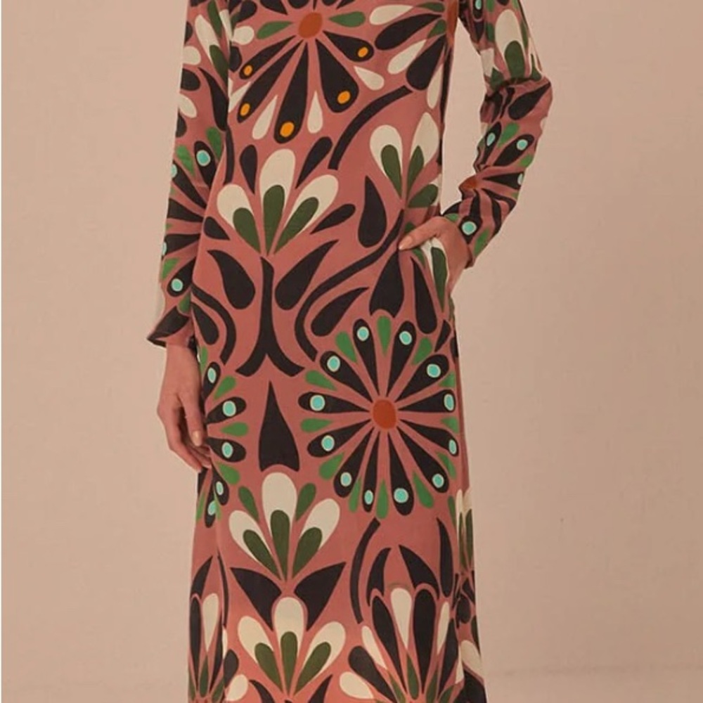 FARM Rio Multicolor Floral Long Sleeve Dress